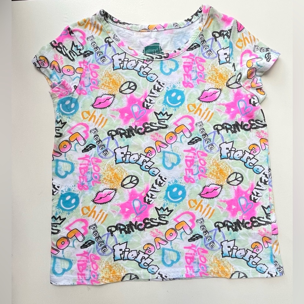 Colorful Graphic Kids T-Shirt Size 4